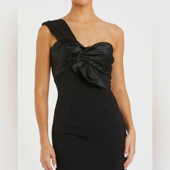 MAC DUGGAL 49547 NWT One Shoulder Draped Trumpet Gown - Picture 2 of 8